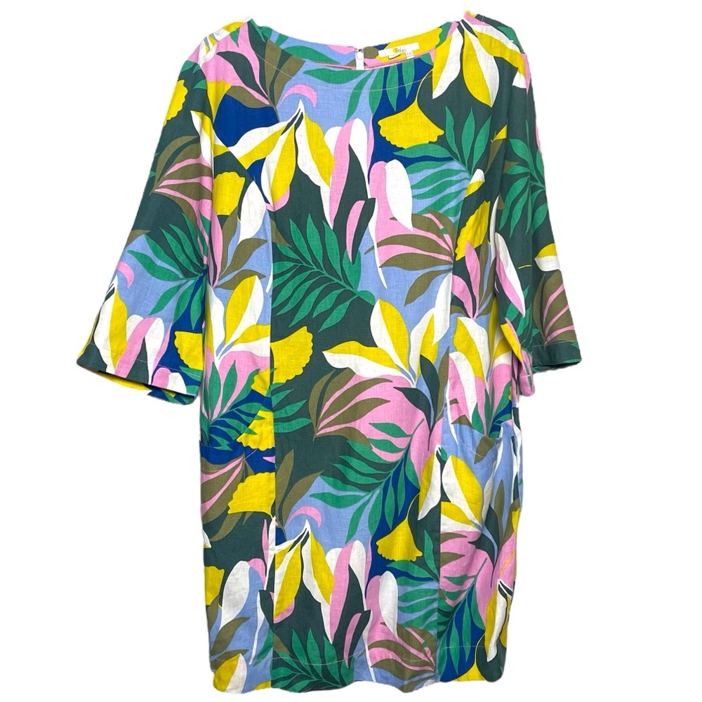 Boden‎ Multicolor Linen Long Sleeve Dress